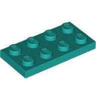 Lego destička 2x4, tmavě tyrkysová (4121501, 6338181)